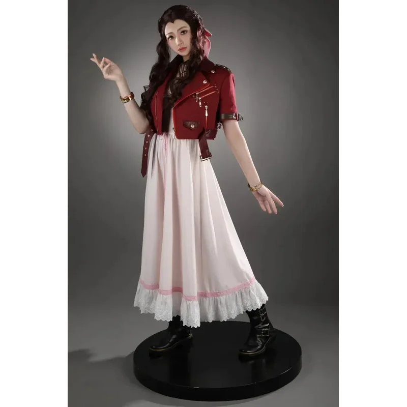 Fantasy VII Game FF7 Gainsborough disfraz de Cosplay vestido de abrigo Aerith conjunto completo y artículos individuales se venden