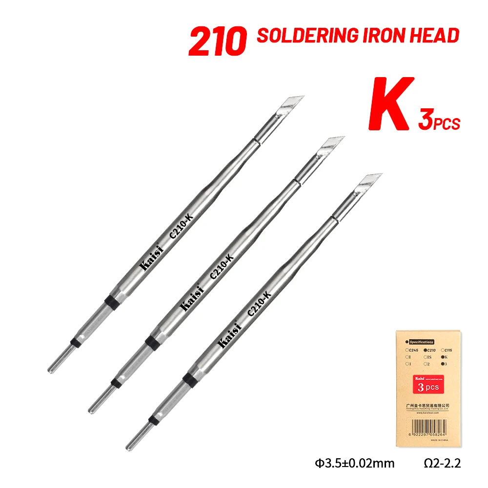 Kaisi 210 Soldering Iron Tips Lead Free Heating Core Compatible Sugon Aifen I2C Soldering Station