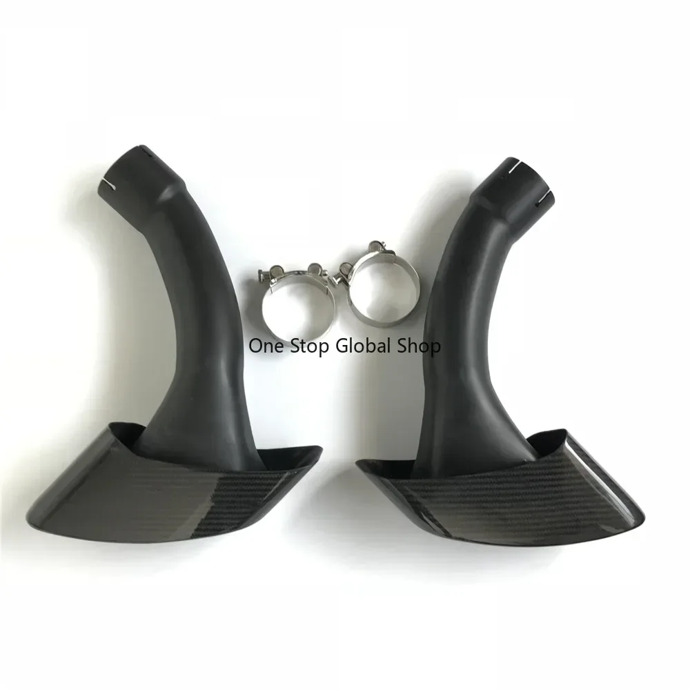 

X6M carbon fiber exhaust pipe muffler tip for 2008 ~ 2014 X6 E71 30D 35D 40D tailpipe styling