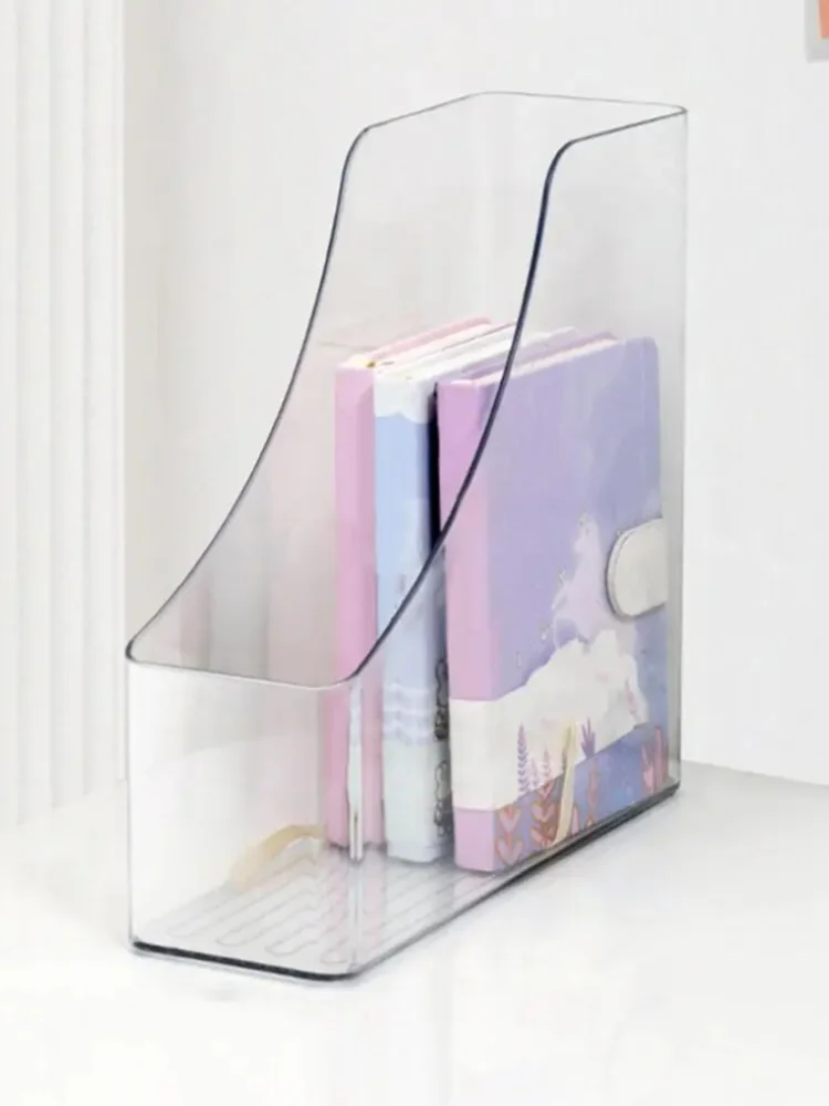 Akrylowy organizer na dokumenty A4, plastikowy segregator na papier, pionowy stojak na czasopisma, teczka na biurko, akcesoria biurowe. — zdjęcie produktu 7