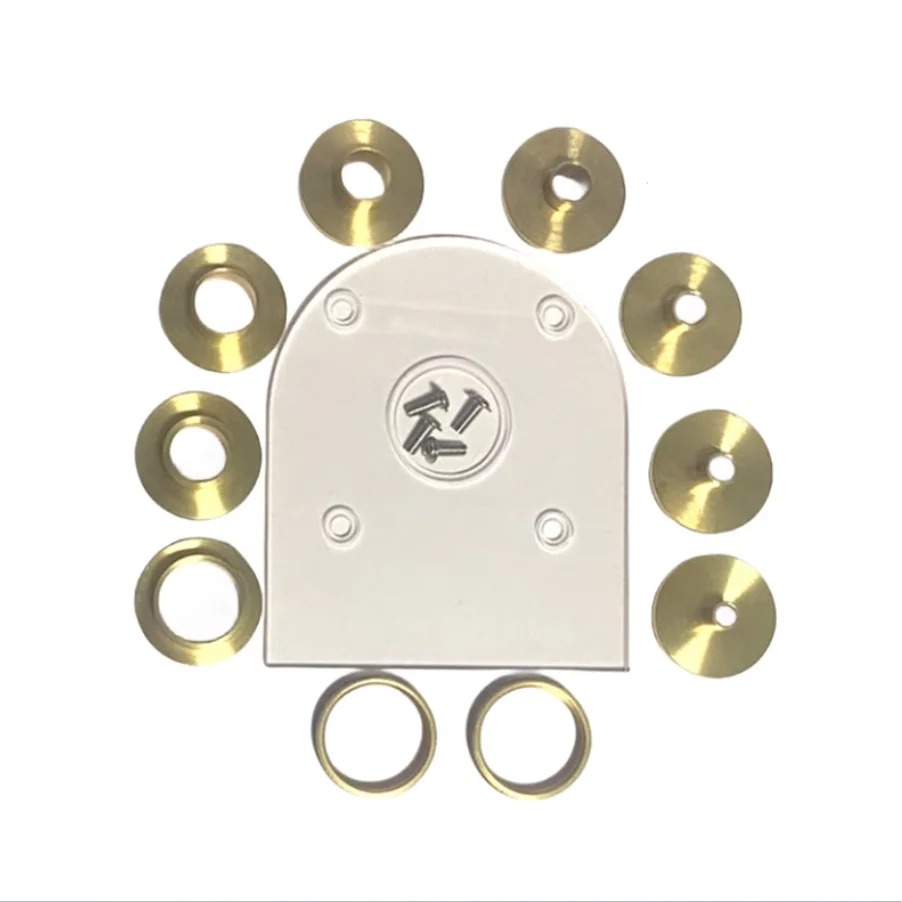 

Set of Round Base Plate + 10PCS Brass Router Template Guide Bushings With Drilled Holes For DEWALT DCW600B