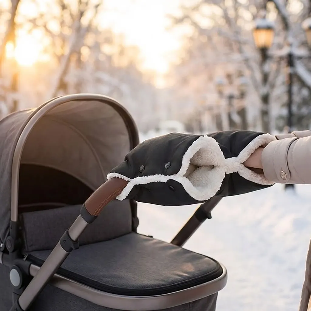 

Stroller Handle Mittens Windproof Warm Cover Universal Grip Protector Essential Pushcart and Baby Carrier Accessory
