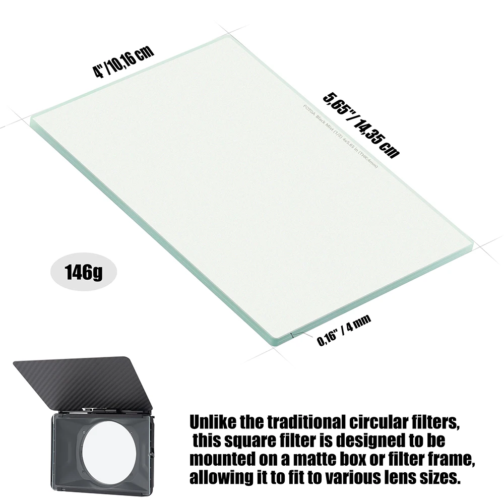 Fotga Black Soft Filters Cinema Grade 4x5.65\