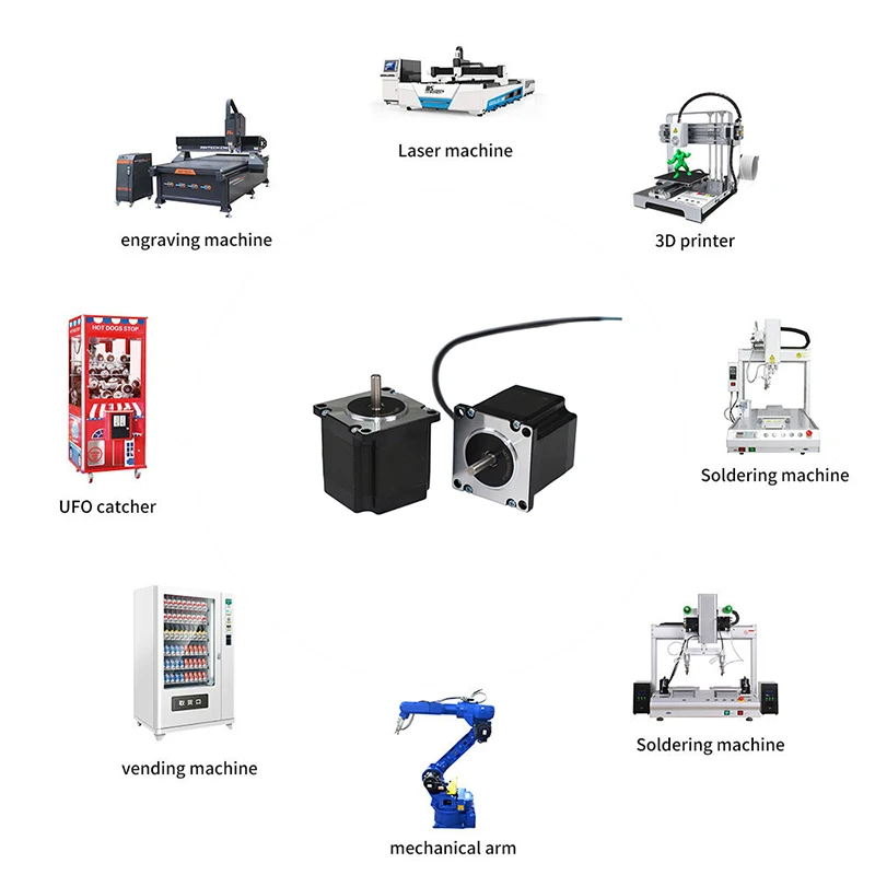 2 STKS CE Gecertificeerd Hoge Kwaliteit Nema 17 42BYG250-60 Geopende Loop Stappenmotor 0.6N.m Voor CNC Controller