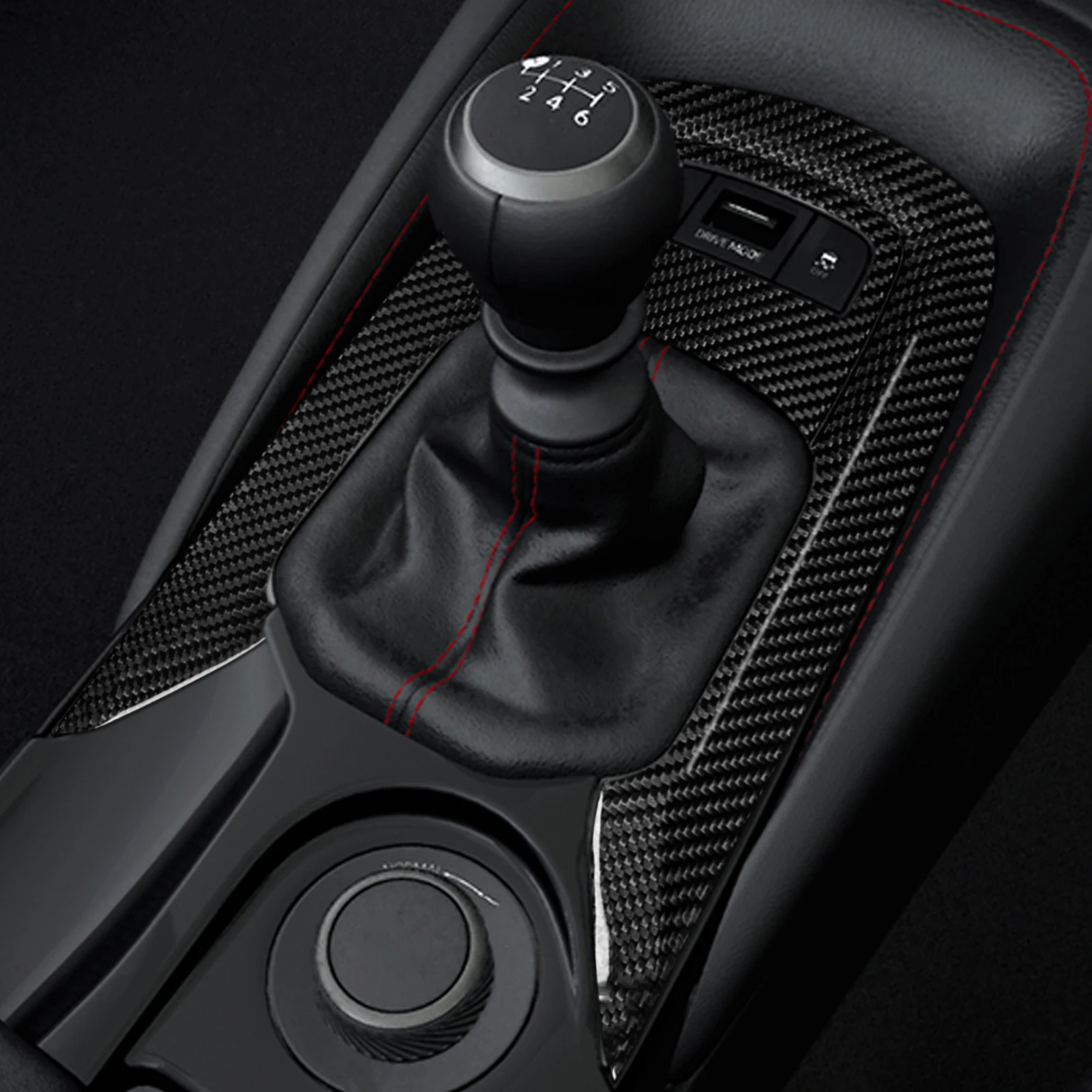For Toyota Corolla GR 2023 2024 2025 Dry Carbon Fiber Gear Shift Panel Frame Overlay Trim