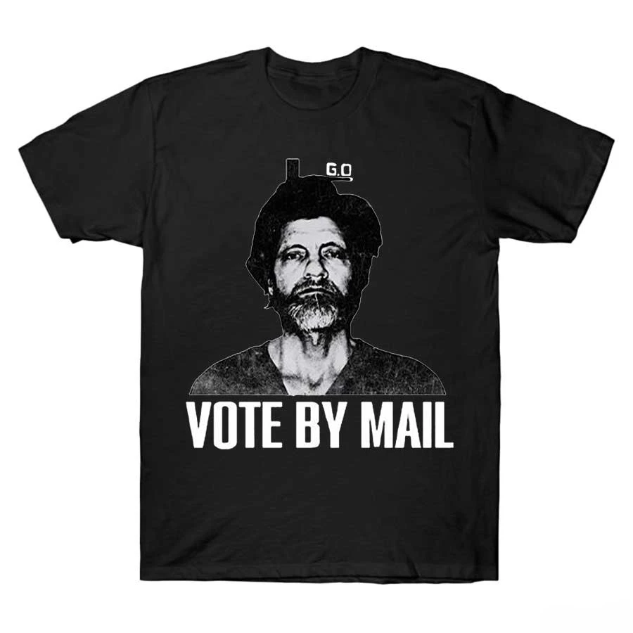 2026 Vote By Mail Unabomber T-shirt For Men Women  Cotton T Shirts Short Sleeve Tops