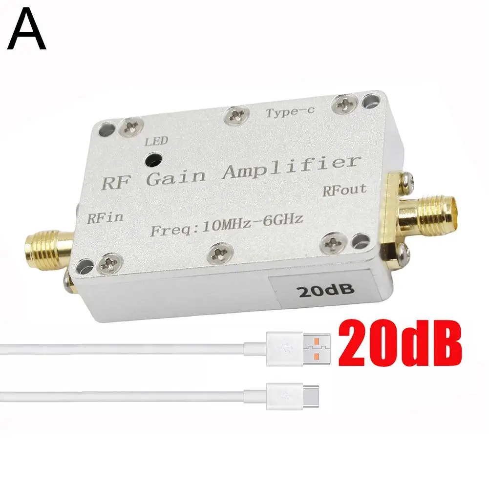 RF LNA модуль 50M-6GHz усилитель с низким уровнем шума 20 дБ/30 дБ усилитель с высоким коэффициентом усиления P/VHF/UHF/S/L/C диапазон SMA получения Interfa T9A5