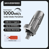 MOVESPEED 1000MB/s Solid State Pen Drive USB3.2 Gen 2 Type C Flash Drive 1TB 512GB 256GB 128GB Pendrive for PC Smartphone Tablet