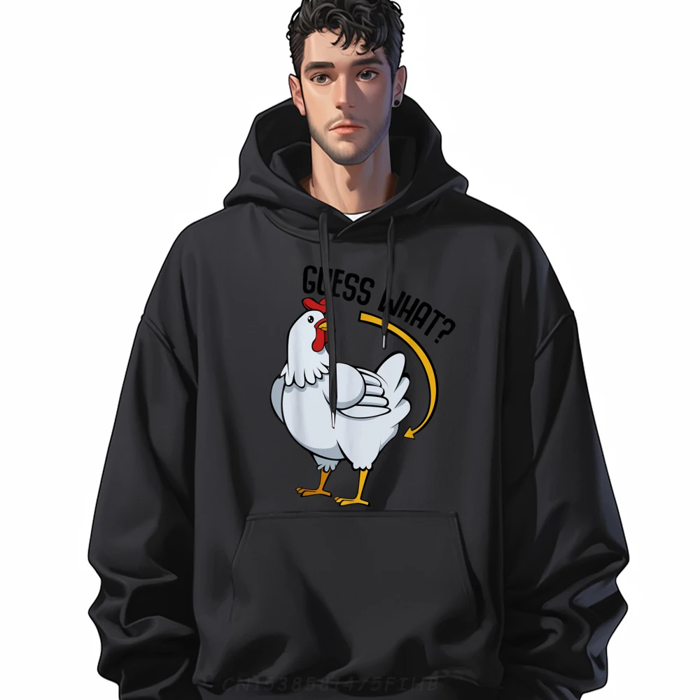 

Slogan Chicken Shirtsguess What Chicken Butt Crew Neck Hoodies Labor Day Hoodies Long Sleeve Dad Retro Funny Sweatshrt