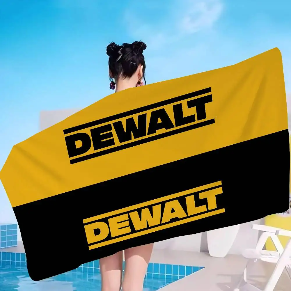 Power Brand D-Dewalt Microfiber Printed Beach Towel Mountain Climbing Yoga Beach Swimming Running Absorbent Soft Towel