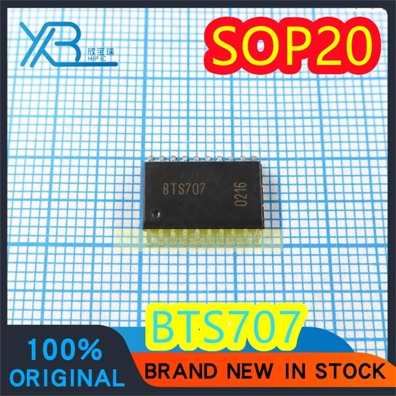 (5/50 pièces) BTS707 Power IC Carte mère d'ordinateur de voiture SOP-20, puce vulnérable, 100% neuve, de haute qualité, originale et authentique