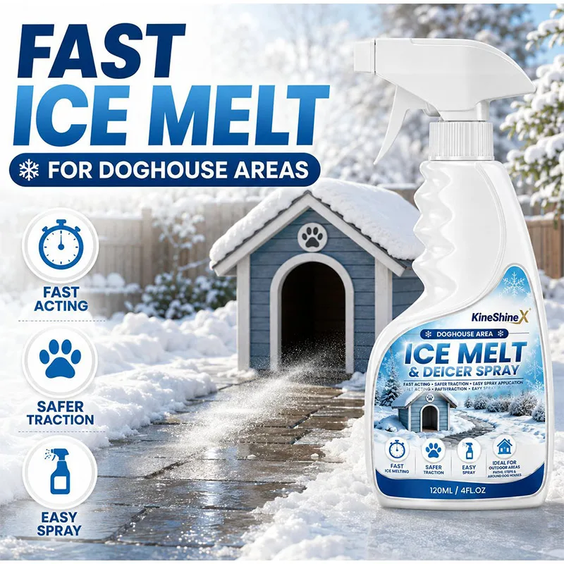 Outdoor De-icing & Snow Melting Spray Fast-acting Deicer Pet Friendly Ice Melting Spray For Dog House Surround And Steps Walkway