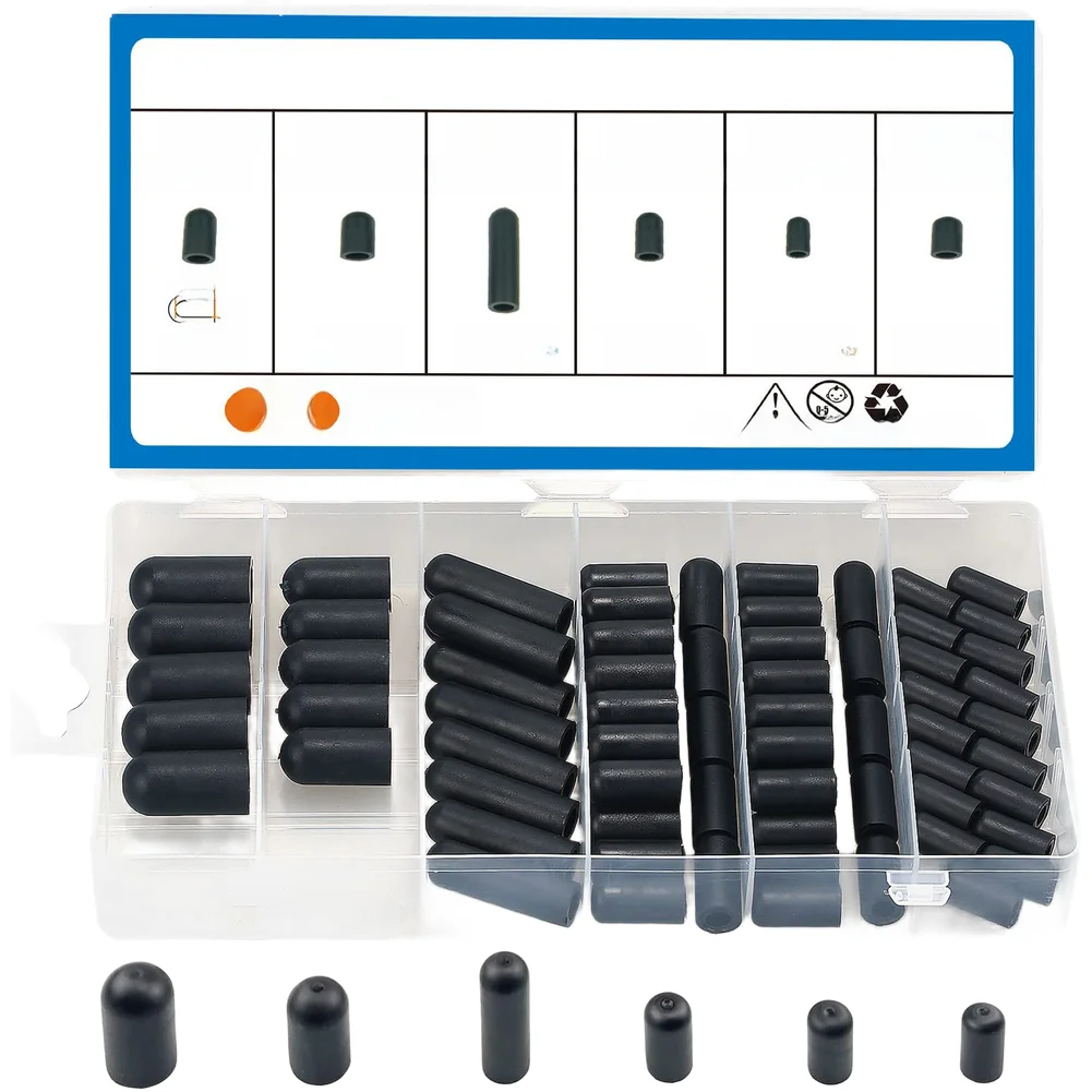 80pcs Vacuum-Compatible Rubber Covers for Carburetor Base Gasket Holes Metering Rod Slots and Air Bleed Passages
