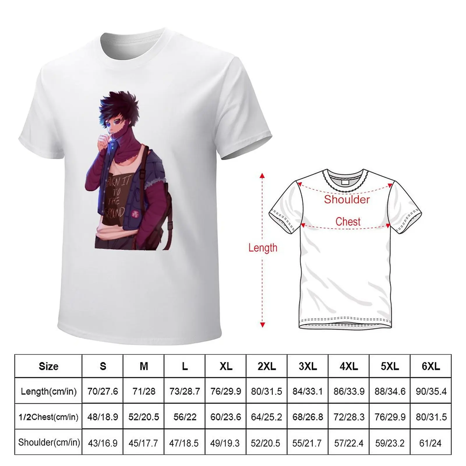 Dabi + Grudge Fashion T-shirt funnys plus size tops mens graphic t-shirts anime