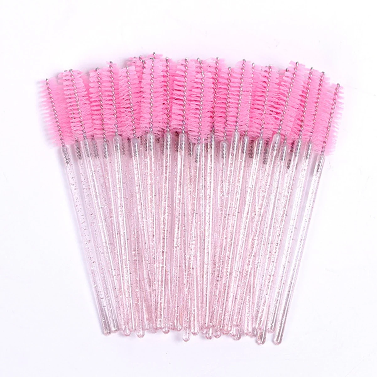 100 Pcs Crystal Eyelash Brush Disposable Mascara Wands Eyelash Extension Microbrush Eyebrow Applicator Makeup Brush