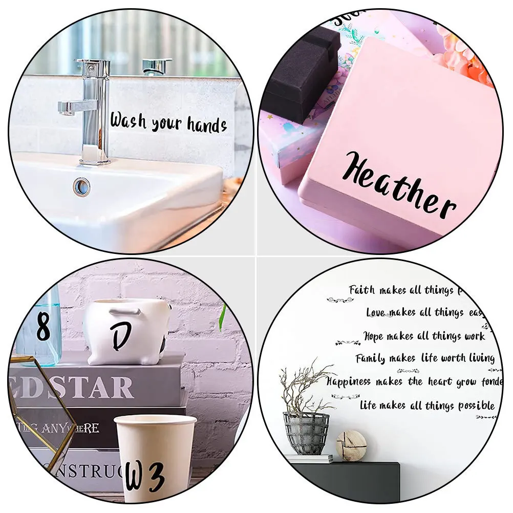 

8Pcs Self Adhesive Letters Numbers Kit PVC Waterproof Weatherproof Stickers for Windows Doors Mailbox Address Labeling