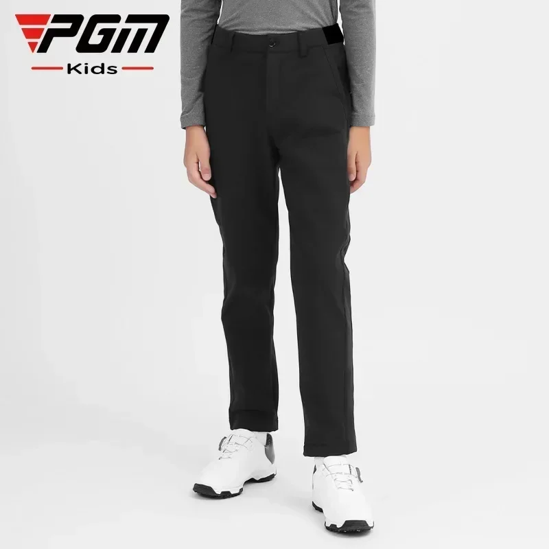 PGM Golf Pants Boys' Pants Autumn and Winter Children's Wear Plush Thickened Sports Ball Pants Youth
