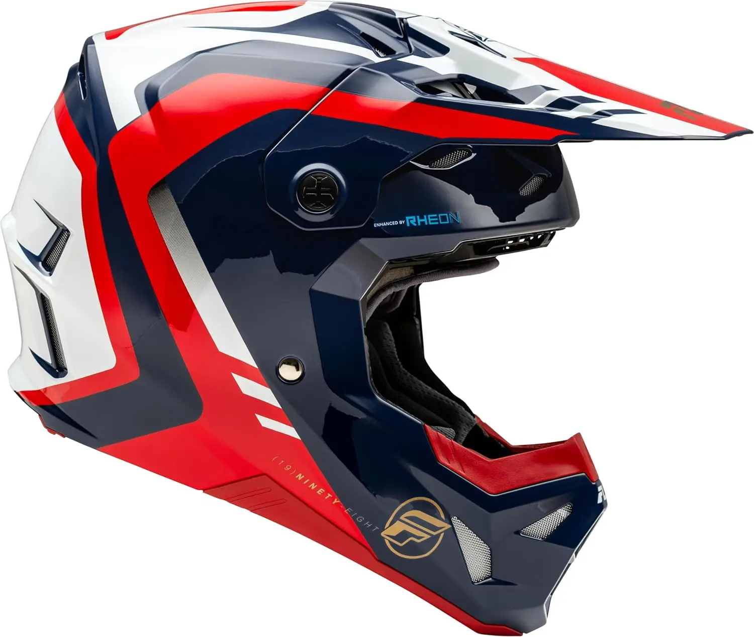 Kask Formula CP Krypton (czerwony/biały/Granatowy, duży)