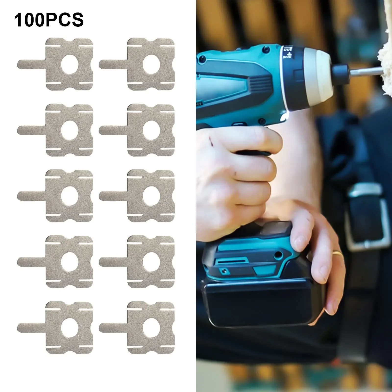 

10/20/100Pcs Nickel Plated Steel 4S Lithium Battery Pack Replace Spot Welding Nickel Sheet U-Shaped Battery Pack Power Tools