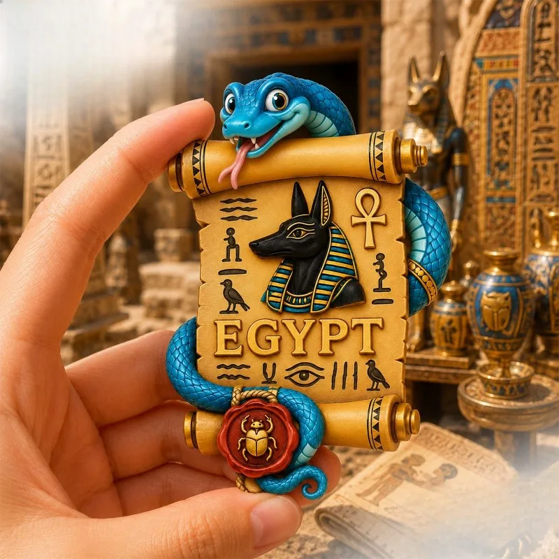 Egypt Travel Souvenirs Anubis Fridge Magnets Pyramids of Giza Luxor Fridge Stickers Birthday Gifts Home Decoration
