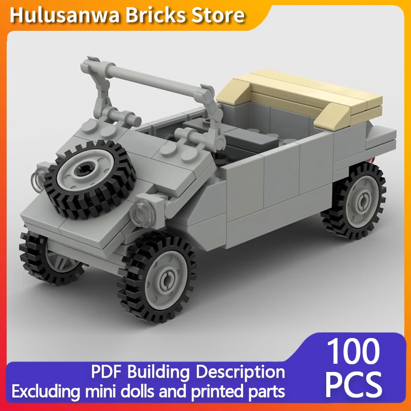 

Немецкая модель внедорожника Kübelwagen WW2, MOC, строительные кирпичи, военное оборудование, модульные подарки, праздничная сборка, детские игрушки, костюм