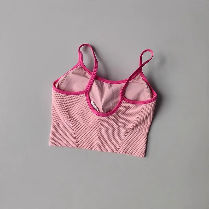 Atmungsaktiver Sport-BH für Damen, Fitness-Gym-Workout-Push-Up-Camisole, Yoga-Top mit Schriftzug, Pilates-Kleidung, Crop-Top, Yoga-BH – Detail 13