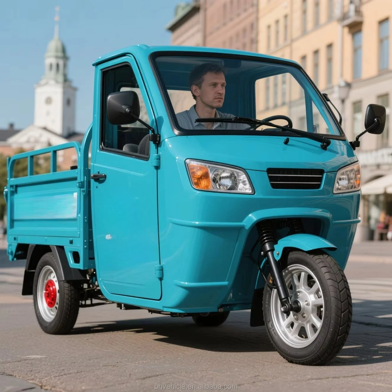 Passenger & Cargo 1300W 300kg Electric Tricycle Open Box Freight Transporter Logistics 72V 1.8m