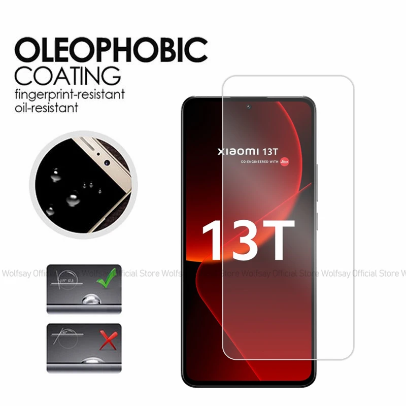 2/4PCS Screen Protector For Xiaomi 13T Tempered Glass Xiaomi 13T 13T Pro Full Glue Cover Protective Phone Glass For Xiaomi 13T