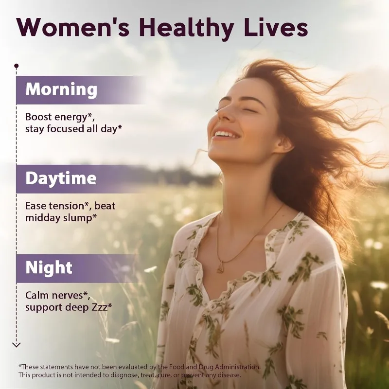 Female Magnesium Complex 320mg, Containing Glycine, Citric Acid, Malic Acid, Taurine, D3, K2-60 Vegetarian Capsules