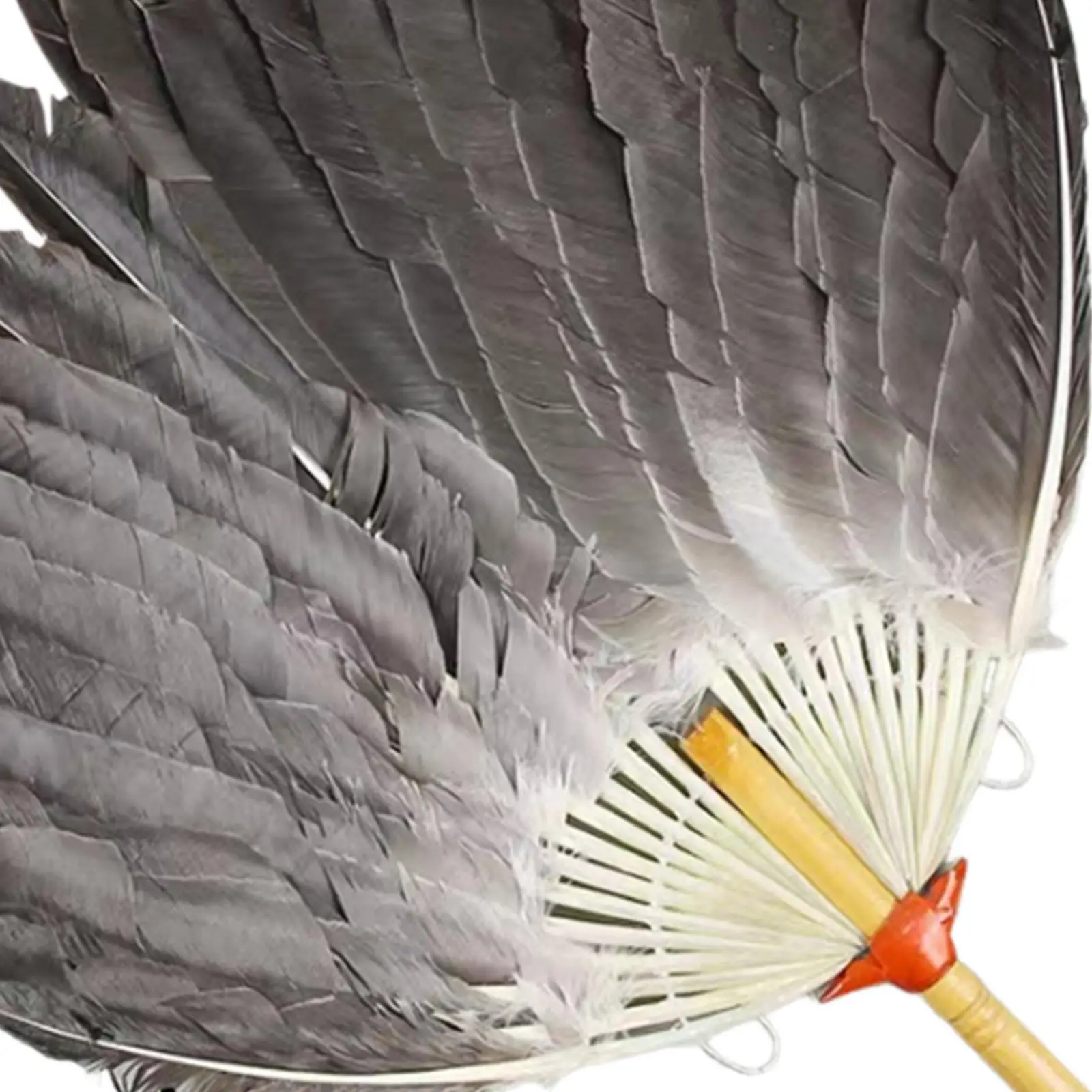 Ancient Chinese Zhuge Liang Feather Fan Chinese Summer Fan Gift Decoration Kongming Hand Fan for Festival Birthday Holiday