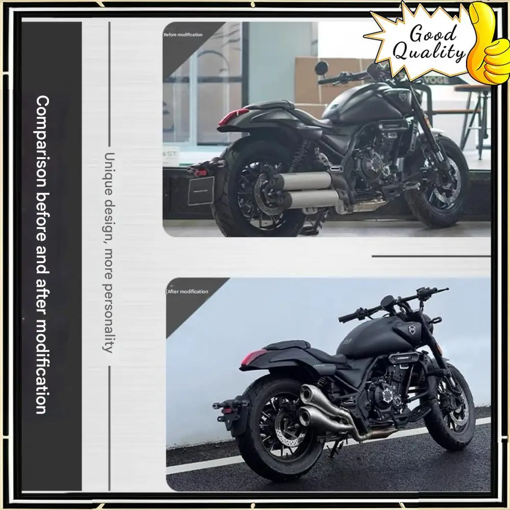 Used for VOGE motorcycle CU525 modified HA dolphin dual exhaust full section sound deep and thick single-sided dual exhaust