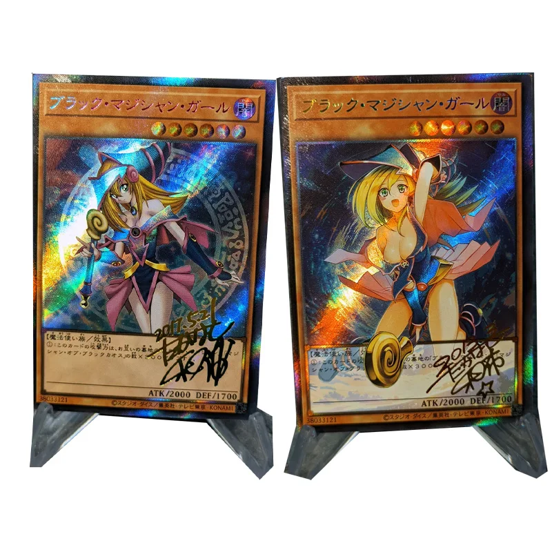 Diy Yu Gi Oh! Black Magician Girl Game Card Collection Signature Card Refractive Color Flash Bronzing Uv Kindergeschenke 59 * 86 mm