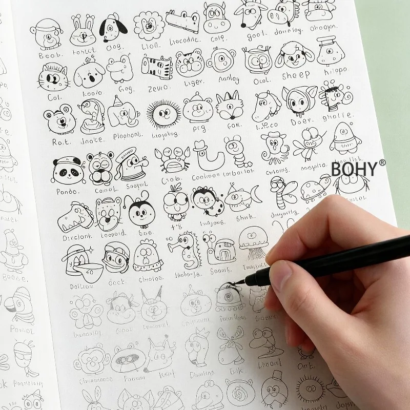 1 Adult Decompression Coloring Book , Themes Such As Cats, Lions, Giraffes, Marine Animals, and Daily Necessities, 32 Pages