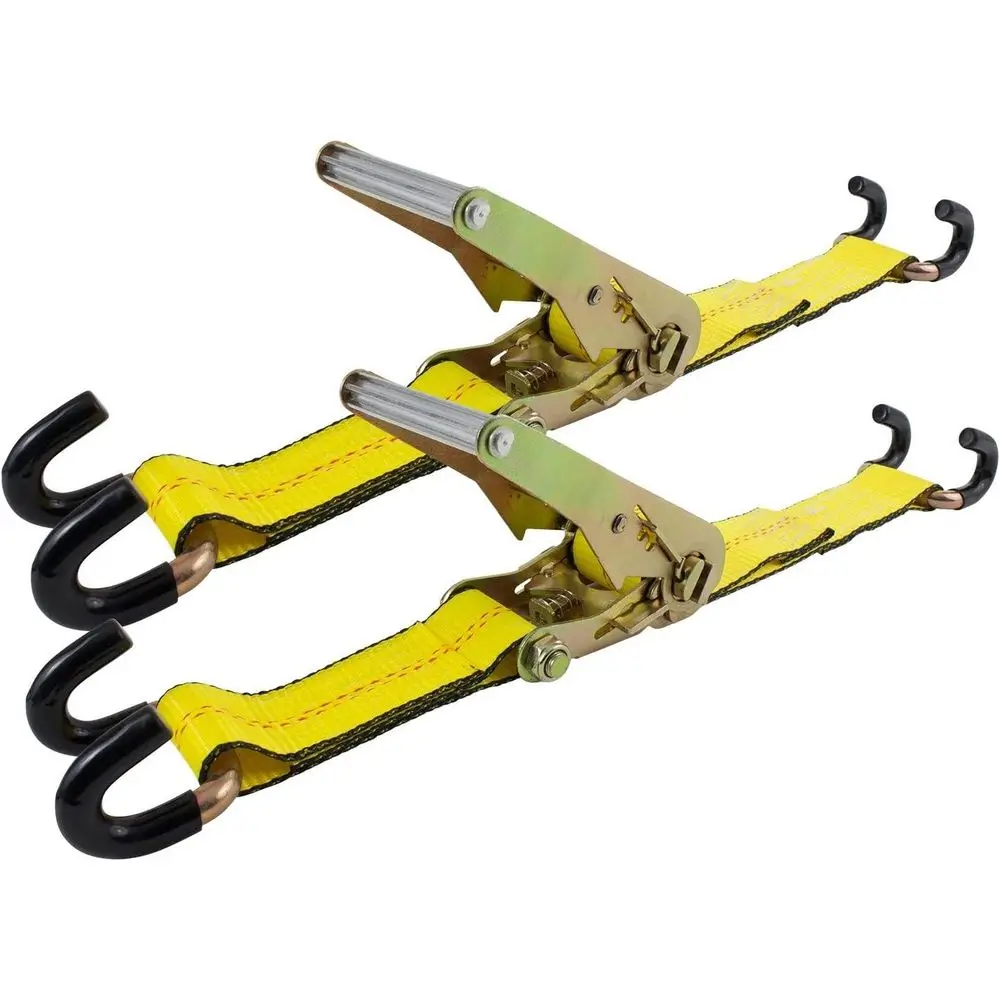 

Dual Pack Steering Wheel Lock with Coated Claw Hooks - Ratchet Style Security for Steering Wheel Anchorage