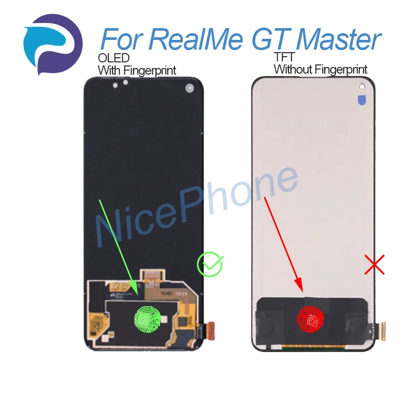 For RealMe GT Master LCD Screen + Touch Digitizer Display 2400*1080 RMX3363, RMX3360 For RealMe GT Master LCD Screen Display