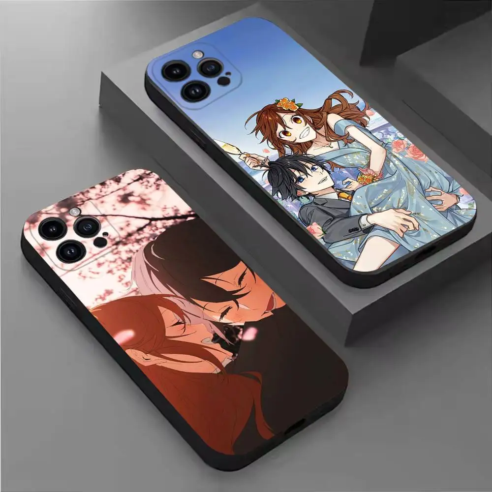 

A-Anime H-Horimiya Phone Case For iPhone 17,16,15,14,13,12,11,Pro,Max,Plus,E,SE4,Air,Mini Black Soft Cover