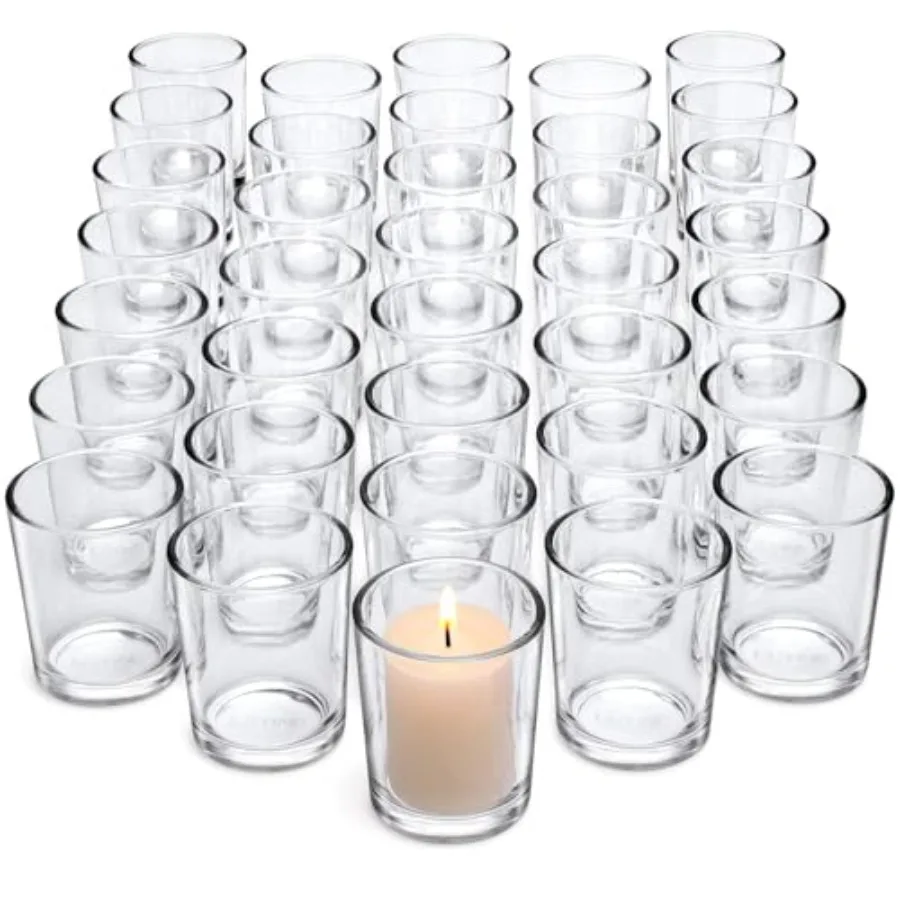 72-Pack Votive Candle Holders Designed for Wedding Decor - Glass Candle Holder and Tea Lights Candle Holder - Candle Holders fo