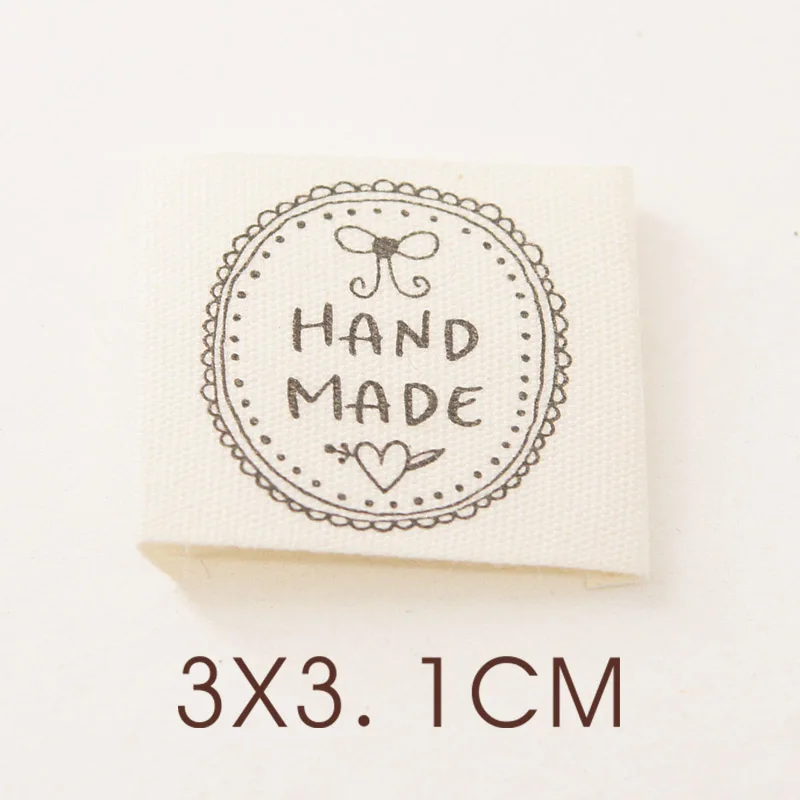 Spot cotton handmade cloth label folded tulip bush lace bow style label fabric accessories clothing tags