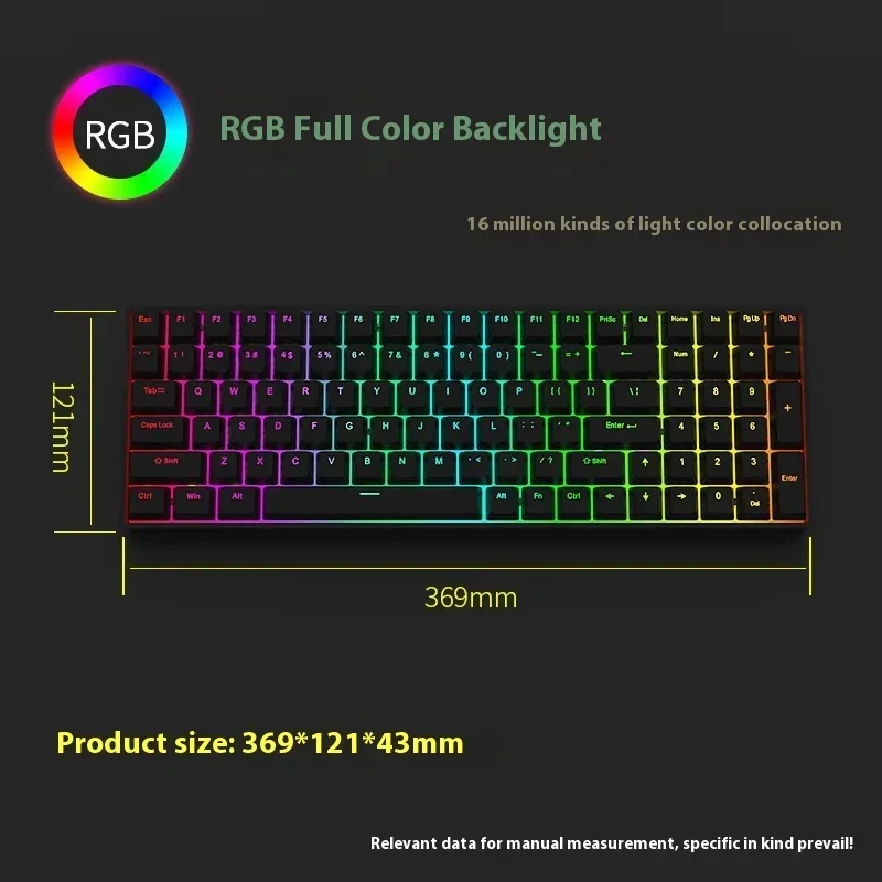 Imagem -04 - Kit de Teclado Mecânico Personalizado Single Mode Wired Rgb Gaming Personalizado Esports Hot Plug Branco Novo 100 Key Dk100