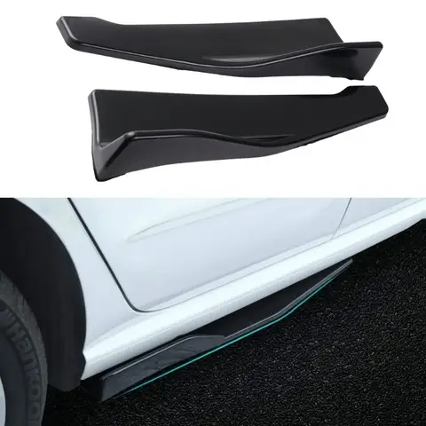 2Pcs Universal Car Bumper Spoiler, Rear Lip Splitter Diffuser Winglet Wings Anti-Crash Side Skirt Car Styling Car Accessories