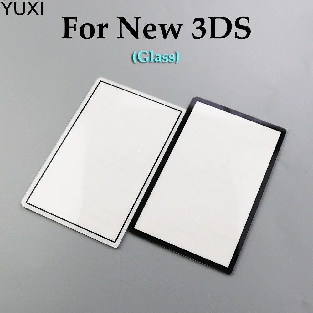 

YUXI 1PCS LCD Screen Glass Lens Top Upper Screen Protector Cover Protector Panel Replacement For New 3DS LCD