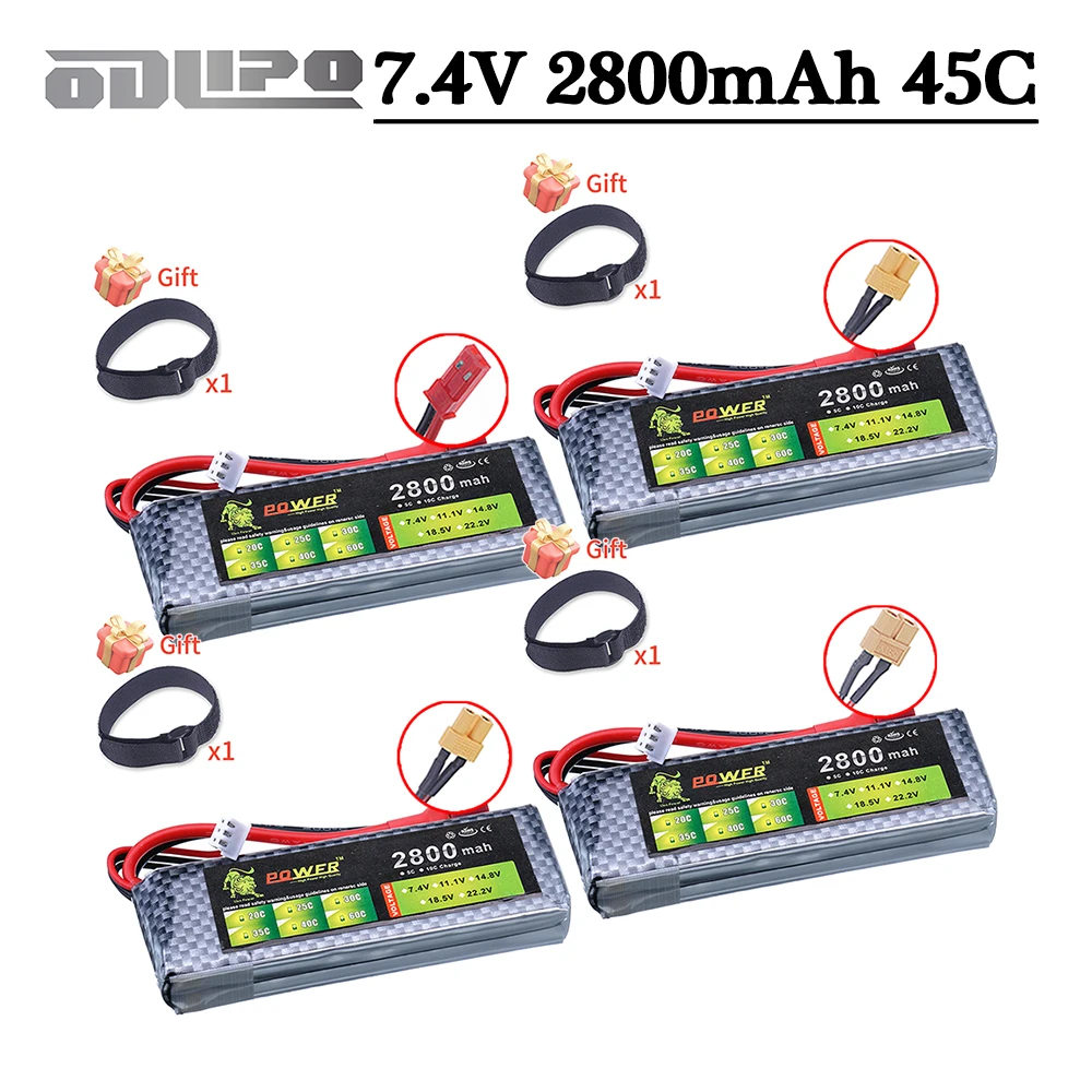 Drone Lipo Battery - Baterai RC 2S Lipo 7.4V 2800mAh