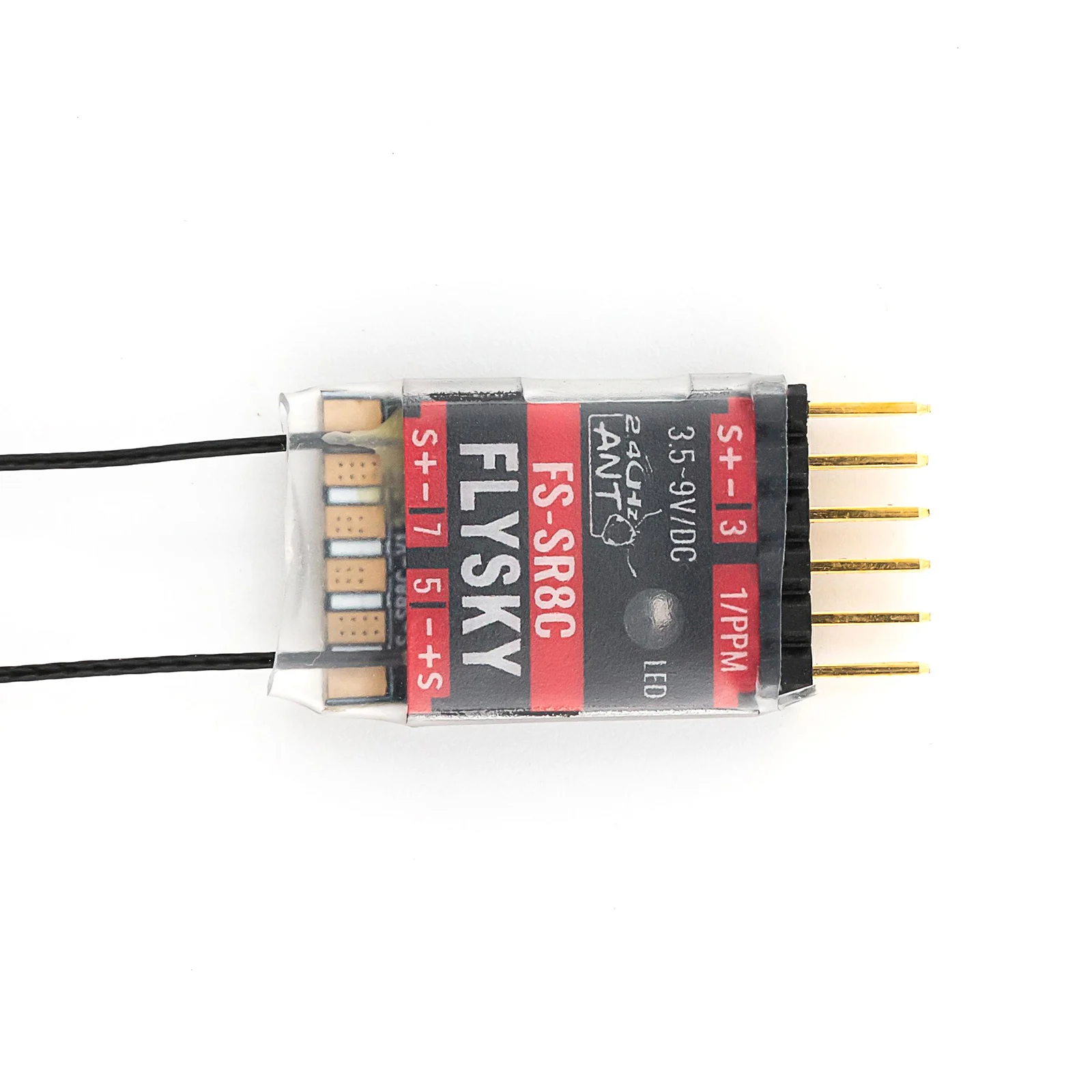 FLYSKY FS-SR8C Receiver 8 Channels 2.4G Receiver with Dual Antenna for Remote Control Fixed Wing Gliders Robot Model Toy