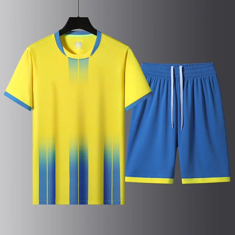 Summer High-quality T-shirt Comfortable Breathable Pure Cotton Loose Outdoor Sports Short-sleeved Top and Short Table Tennis Set - view 2