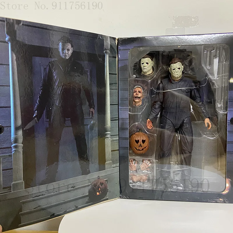 18CM NECA Michael Myers Action Figure Ultieme De Nieuwe Blood Myers Figuur Met LED Kerst Halloween Cadeau Speelgoed Verzamelpop
