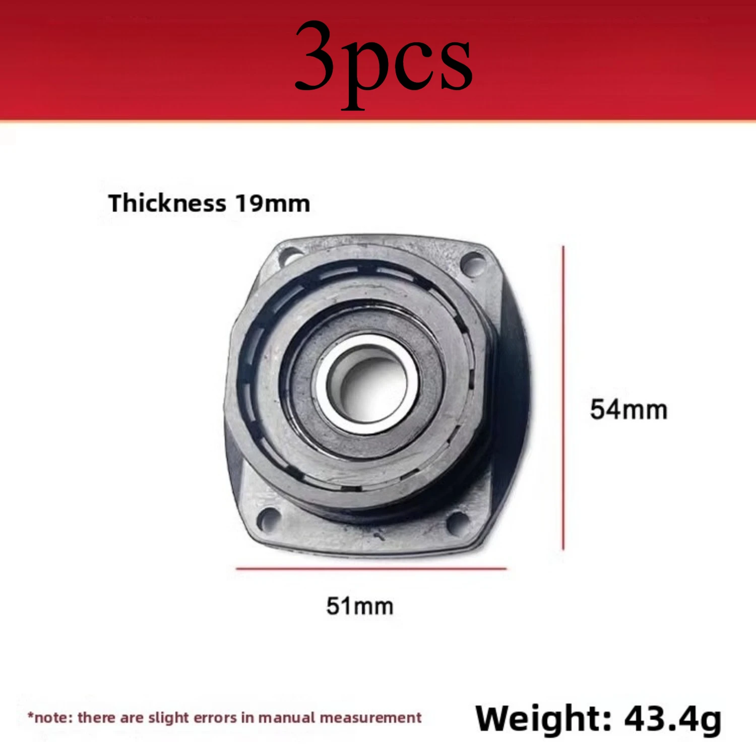 3 pcs Suitable for Hitachi G10SS Built in 6001 Ball Bearing High Performance Angle Grinder Bearing Housing Front Cover
