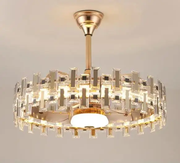 

Fan Light Crystal Chandelier Luxurious Silent Ceiling Home Ceiling Fan Light Remotecontrolled Ceiling Fan Light