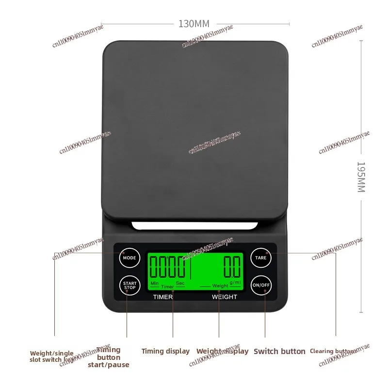 

3kg Electronic Scale Kitchen Scale Accurate 0.1g Fast Charging Timing Coffee Scale 5kg Household Intelligent High Definition