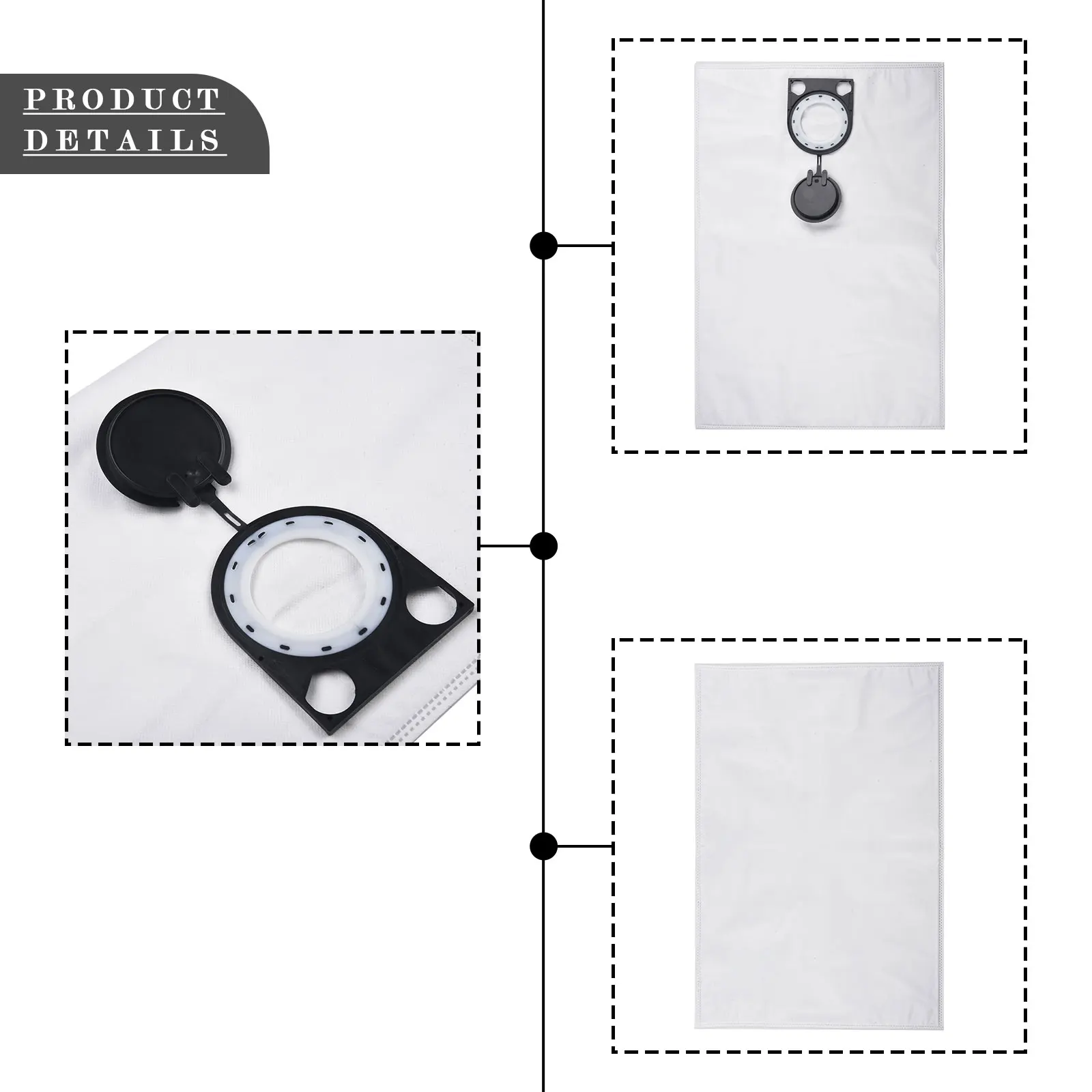High Quality Home Cleaner Bags Dust Bags Long-lasting Multi-purpose Robot Vacuum Safe Clean Equipment Exquisite Fast-acting