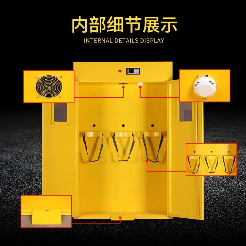 Laboratory All-steel Explosion-proof Gas Cylinder Cabinet Single Bottle Double Bottle Intelligent Exhaust Liquid Gas Cabinet